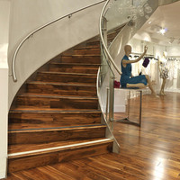 Escalier hexagonal incurvé, rangement pour la maison, nouveau Design, 14 pièces