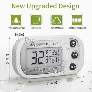 Digital Fridge <b>Thermometer</b> Waterproof Fridge and <b>Freezer</b> <b>Thermometer</b> <b>Thermometer</b> Refrigerator with Large LCD Screen Stand - Product Image 6