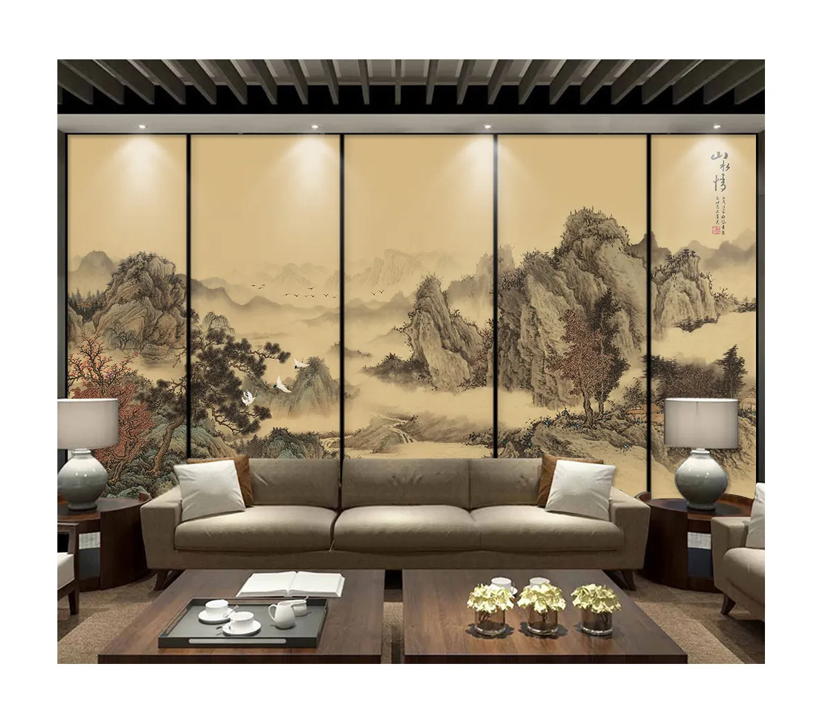 Pemasok Cina Mural Desain Disesuaikan Wallpaper Dekorasi Dinding 3d