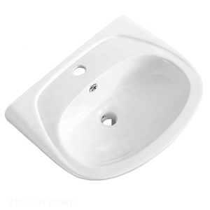 <span class=keywords><strong>Lavabo</strong></span> de <span class=keywords><strong>Pedestal</strong></span> de Porcelana para Baño Europeo, Montado en la Pared, Rectangular, Diseño Moderno, Fácil de Limpiar, Económico, para Hotel - Product Image 1