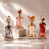 Flacon de parfum de luxe en verre transparent, design élégant, 50 ml, 100 ml, flacon vide avec vaporisateur, bouchon diffuseur estampé