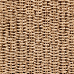 Silla de exterior vintage con asiento tipo cubo tejido de jacinto, patas redondeadas y cónicas, cómoda y apta para todo tipo de clima. - Product Image 3