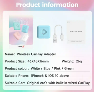 <span class=keywords><strong>Carlinkit</strong></span> 3,0 U2W <span class=keywords><strong>mini</strong></span> adaptador inalámbrico carplay más rápido y más estable <span class=keywords><strong>mini</strong></span> Smart Box compatible con actualizaciones en línea - Product Image 5