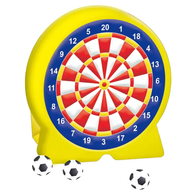 Inflable pegajoso de fútbol a juegos patada dardo juegos inflables para adultos y niños