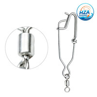 Mousqueton pivotant en acier inoxydable avec rotation fluide, finition polie, forte résistance à la traction, pour ligne de pêche en haute mer