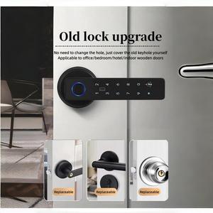 Nhà Máy Bán Buôn Điện Tử Phía Trước Cửa Khóa Tuya Bluetooth Wifi Sinh Trắc Học Mã Vân Tay Ứng Dụng Kỹ Thuật Số Thông Minh Khóa Cho Cửa Ra Vào - Product Image 4