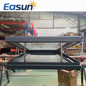 Hiện Đại 780Mm X 980Mm Tự Động Đôi Kính Cửa Sổ Ánh Sáng Cửa Sổ Không Thấm Nước Hợp Kim Nhôm Trượt Gấp Cổ Louver Cố Định Côn Trùng - Product Image 4