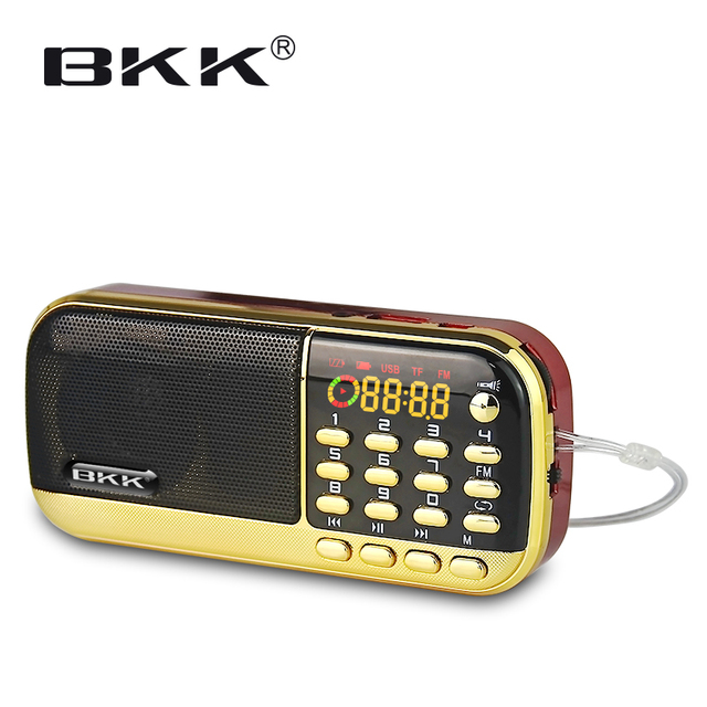 BKK Top Sale Portable Plastic FM Radio Digital MP3 Player with Flashlight (B836S)