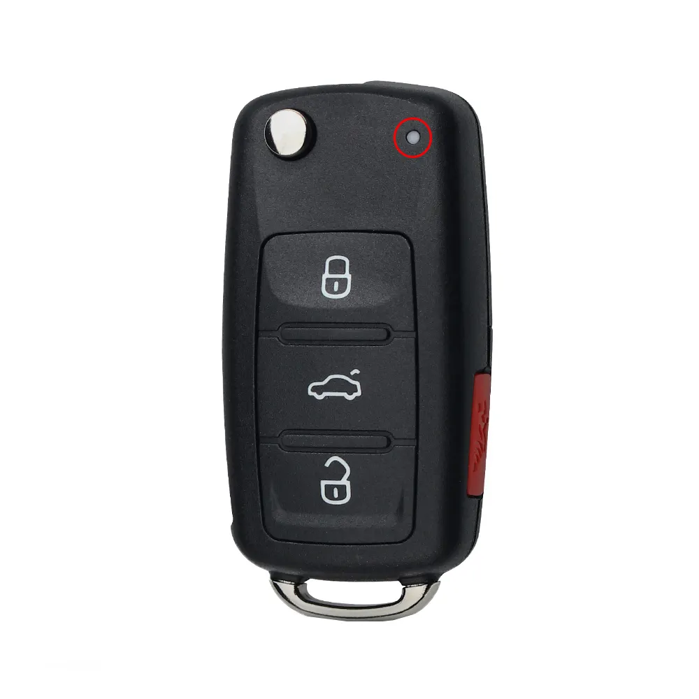 3 +Panic Buttons Remote Key Fob Shell For Golf GTI Passat Touareg Beetle Polo Touran 202AD Car Key Remote Case
