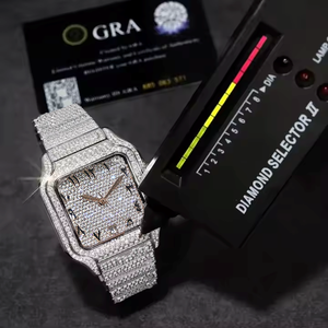 Montre mécanique de luxe de marque, testée au diamant, style hip-hop, entièrement sertie de moissanite VVS, ODM - Product Image 6