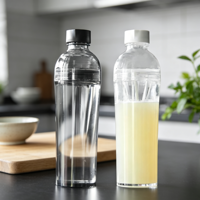 Bouteille d'eau souple Longstar réutilisable en PC de 500 ml, sans BPA, écologique, résistante à l'ébullition, avec infuseur à thé et couvercle à visser pour boire directement