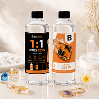 Résine époxy liquide bicomposante haute clarté SZFlyFish, colle cristalline AB 1kg pour loisirs créatifs, facile à couler, auto-nivelante, pour la construction