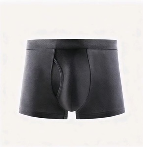 Calzoncillos Bóxer de Algodón Puro para <span class=keywords><strong>Hombre</strong></span>, Corte Medio, Transpirables, Absorbentes de Sudor, Moldeadores, Color Sólido, Tejido Sin Costuras, <span class=keywords><strong>AliExpress</strong></span> - Product Image 6