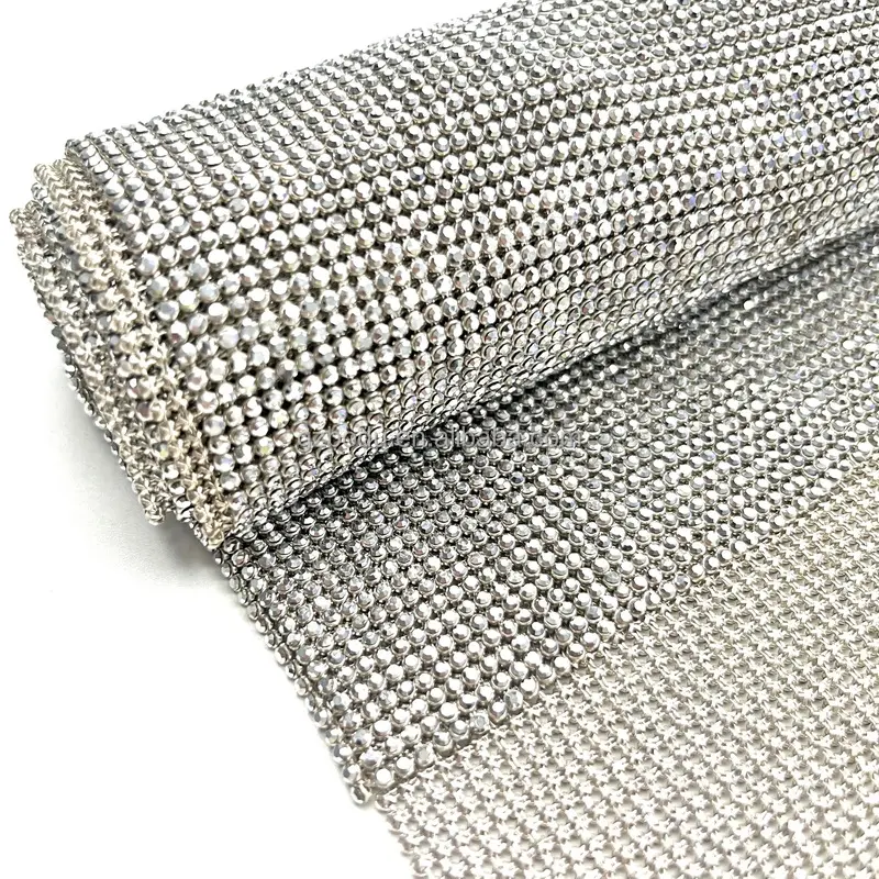 Bling Bling strass maille tissu pour sacs cristal cotte de mailles tissu cristal strass tissu