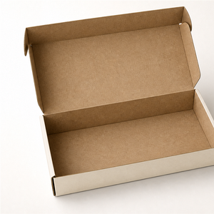 Boîtes d'emballage pour produits de soin de la peau en carton ondulé kraft auto-scellantes avec pelliculage mat, à rabat supérieur, pour marques en ligne, personnalisables, imprimées ou vierges, OEM - Product Image 2