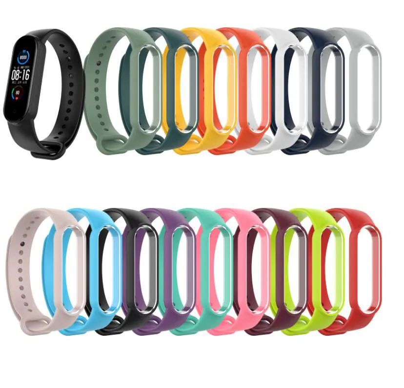 etree silicon tpu Replacement Fitness Bracelet and Watch Band case for xiaomi mi band 5 6 Amazfit band 5