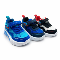 Chaussures de sport pour enfants avec lumières LED, fermeture Velcro, couleurs personnalisables, confortables, souples, respirantes, pour toutes les saisons, pour garçons