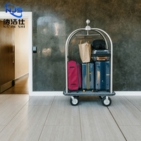 Ensemble complet d'accessoires hôteliers de luxe pour le hall d'hôtel, chariot à bagages pour les clients de l'hôtel