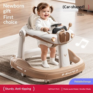 Marche-bébé en plastique pour enfants de 1 an, poussette pour enfants de 7 à 18 mois, voiture jouet - Product Image 5