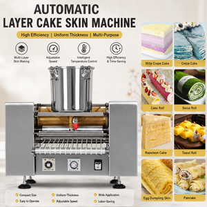 Machine à gâteaux mille-feuilles entièrement automatique, Crêpière électrique à retournement automatique pour pain pita, tortillas et feuilles de rouleaux de printemps, Industrielle - Product Image 2
