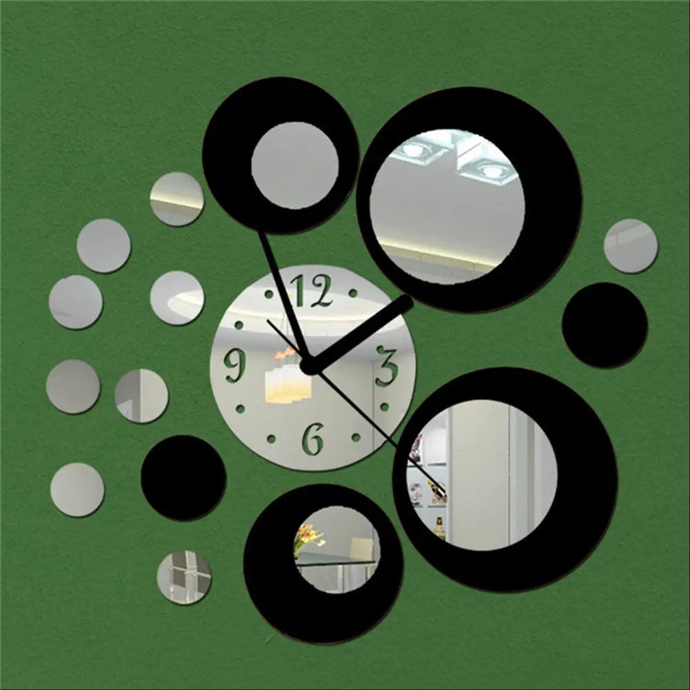 Acrylic Creative Effect Mirror, Wall Clock Diy Popular Wall Clock/