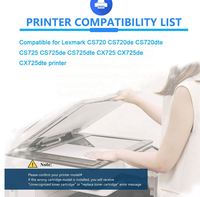 Cartouche de toner compatible C540 pour les modèles CS720 CS725 CX725, nouvelle puce intelligente, garantie de 18 mois