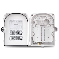 Boîtier de distribution de fibre optique FTTH 24 cœurs IP65 en PC+ABS pour extérieur, montage mural/poteau SC/LC