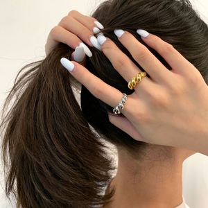 Dylam Dainty Anillos De Plata 925, Bijoux en Argent, Bague Ajustable en Forme de Croissant Torsadé, Bijoux Plaqués Or, Bagues en Or 18K - Product Image 3