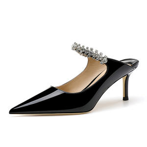 Nuevo producto de verano, zapatos de tacón alto pintados, zapatos de novia para mujer, sandalias casuales de medio tacón con diseño original trenzado - Product Image 1