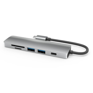 Six-in-one Docking Station Type-<b>c</b> Cross-border USB <b>HUB</b> Laptop USB to Hdm VGA Versatility - Product Image 4