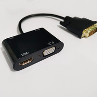 Câble adaptateur 2 en 1 DVI vers HDTV+VGA 1920x1080