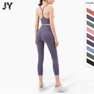 Joyyoung Yoga Set Women's Y back Women's Workout Top & Bottom Sets Matching 2 Pieces Yoga Workout Outfits