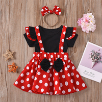 Ensemble de vêtements pour bébés filles nouveau-nées, robes mignonnes pour tout-petits, robes d'été pour fête d'anniversaire, jupes tutu pour enfants