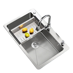 Robinet de cuisine extractible à 360 degrés, à gorge unique, en acier inoxydable 304 ultra-épais, pour évier rectangulaire - Product Image 5