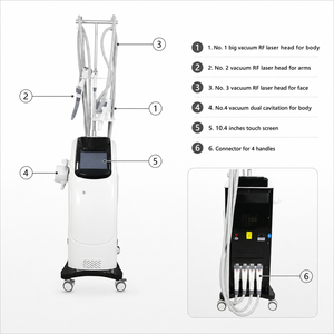 Appareil de massage amincissant 6-en-1 RF à rouleaux sous vide pour le corps et le visage, avec fonction anti-cellulite et sculptant le corps - Product Image 5