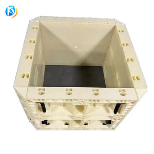 قالب عمود مربع من البلاستيك PP عالي الأداء قابل لإعادة التدوير لألواح القوالب الخرسانية، قوة عالية، صناعي، قابل لإعادة الاستخدام بسهولة - Product Image 5