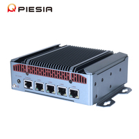 Mini PC Din Rail Tanpa Kipas 4 Port LAN Intel Generasi ke-12 N150 N305 16GB DDR5 Barebone DC 9~36V Firewall Pfsense Industrial Opsi PoE
