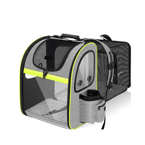 Nylon thoáng khí con chó tàu sân bay Ba lô con chó nhỏ phía trước ba lô với dây kéo đóng cửa và in mô hình cho mèo vật nuôi Giao thông vận tải - Product Image 1