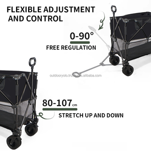 Carrito de Jardín Plegable Multifuncional de Gran Capacidad, de Doble Capa, para Compras, para Bebés, para Campamento, OEM, Todoterreno, Nuevo Diseño - Product Image 4