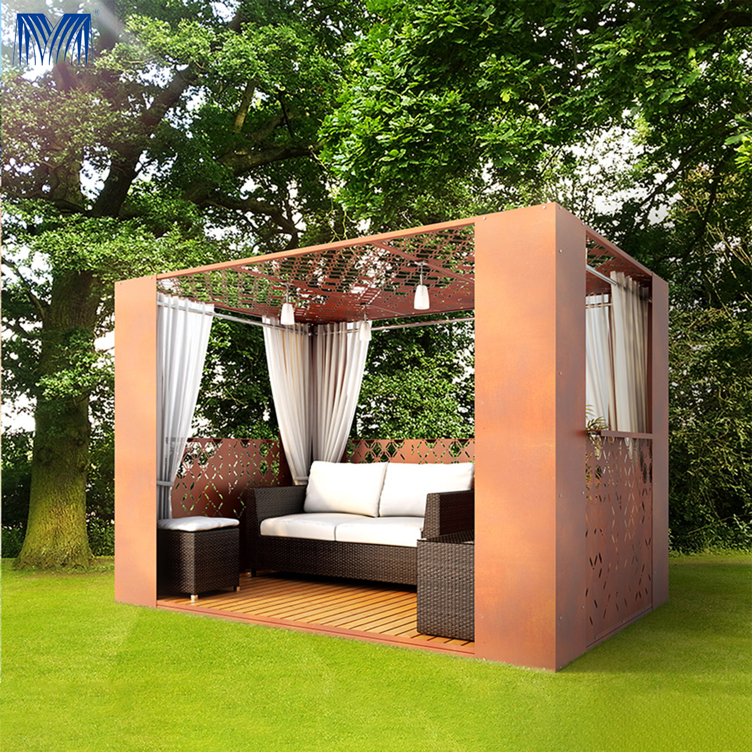 Кронштейны bioclimatic 3x4 3x3 комплекты Жалюзийная крыша алюминиевые наружные арки arbours pergolas беседка садовые здания