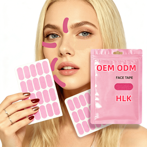 Cinta <span class=keywords><strong>de</strong></span> Kinesiología Precortada HLK Beauty, Marca Privada, Antiarrugas, para Levantar el Doble Mentón y el Rostro - Product Image 1