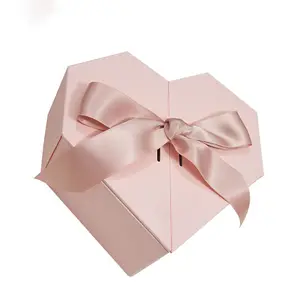 Hot Sale Heart Shaped Paper Gift Packaging Box Personalizadas Cajas Para Flores Y Amor