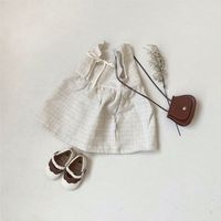 Nouvelle Robe sans Manches à Nœud pour Filles Printemps, Jupes pour Enfants, Robes de Princesse Tendance pour Bébés, Vêtements pour Enfants