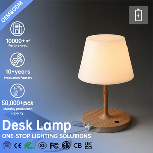 Lámpara de Mesa Inalámbrica para Exteriores, Recargable, con Batería, Táctil, Regulable, Luz Nocturna LED para Patio, Camping, Restaurante - Product Image 1