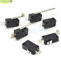 ZIPPY Micro interrupteur 3 broches bornes 4.8mm bouton de manette d'arcade 1 an pour poussoir à pièces alimenté par batterie pièce de langue anglaise