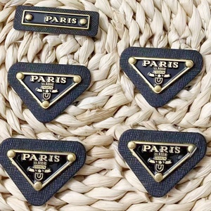 Ready to Ship High Quality Eco-Friendly Designer Clothing Label Garment with <b>Gold</b>/Custom Color Rectangle Shape for <b>Clothes</b> - Product Image 1