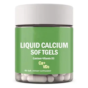 Hot Sell Calcium Softgel Vitamin D3 K2 Supplement 1200mg Liquid Calcium Carbonate Supplement Calcium Softgel Capsules