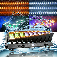 Barre de pixels LED 10x80W étanche IP67 avec zoom, barre de lumière à tête mobile, gradation linéaire 32 bits 0-100%, DMX512 1~30HZ, boîtier métallique noir