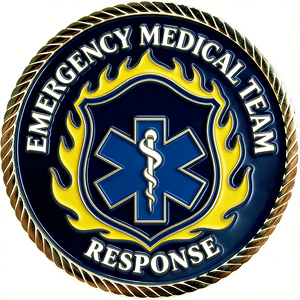 OEM ODM Çinko Alaşımlı Gümüş Kaplama 3D Kabartmalı Hatıra Parası Özel Logo Acil Tıbbi Kurtarma Müdahale Koleksiyonluk Parası - Product Image 1