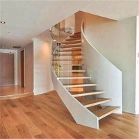 CBMMart escalier intérieur moderne en verre trempé forme ronde escalier circulaire design escalier en colimaçon escalier en verre incurvé